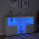 vidaXL fehér tálalószekrény LED-világítással 181,5 x 37 x 100 cm