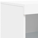 vidaXL fehér tálalószekrény LED-világítással 181,5 x 37 x 100 cm
