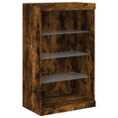 vidaXL füstös tölgy színű tálalószekrény LED-ekkel 181,5 x 37 x 100 cm