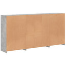 vidaXL betonszürke tálalószekrény LED-világítással 202 x 37 x 100 cm