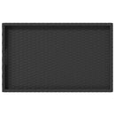 vidaXL fekete összecsukható polyrattan tálcaasztal 65 x 40 x 75 cm