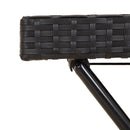 vidaXL fekete összecsukható polyrattan tálcaasztal 65 x 40 x 75 cm