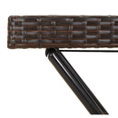 vidaXL barna összecsukható polyrattan tálcaasztal 65 x 40 x 75 cm