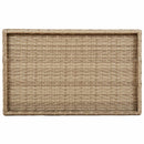 vidaXL bézs összecsukható polyrattan tálcaasztal 65 x 40 x 75 cm