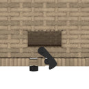 vidaXL 2 személyes bézs polyrattan kerti kanapé párnával