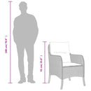 vidaXL 2 db barna polyrattan kerti szék párnával