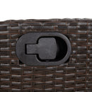 vidaXL barna polyrattan dönthető kerti szék párnákkal