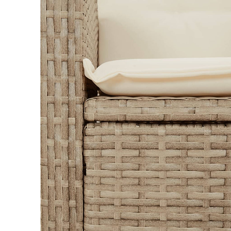 vidaXL 2 db bézs polyrattan dönthető kerti szék párnákkal