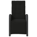 vidaXL fekete polyrattan dönthető kerti szék lábtartóval