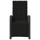 vidaXL 2 db fekete polyrattan dönthető kerti szék lábtartóval