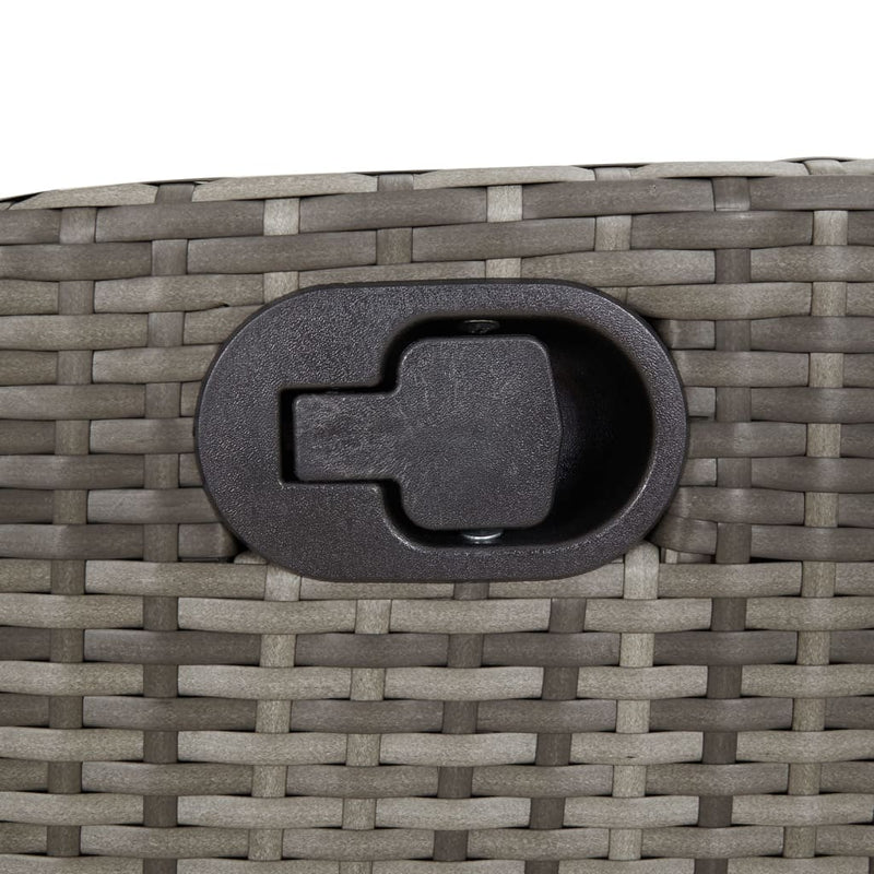 vidaXL 2 db szürke polyrattan dönthető kerti szék lábtartóval