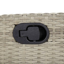 vidaXL 2 db világosszürke polyrattan dönthető kerti szék lábtartóval