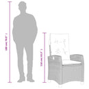 vidaXL vegyes bézs polyrattan dönthető kerti szék párnákkal