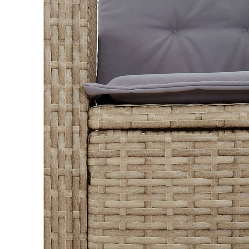vidaXL 2 db vegyes bézs dönthető polyrattan kerti szék párnával