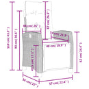 vidaXL fekete polyrattan dönthető kerti szék lábtartóval
