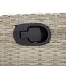 vidaXL világosszürke polyrattan dönthető kerti szék lábtartóval