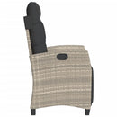 vidaXL 2 db világosszürke polyrattan dönthető kerti szék lábtartóval