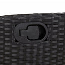 vidaXL fekete polyrattan dönthető kerti szék párnával