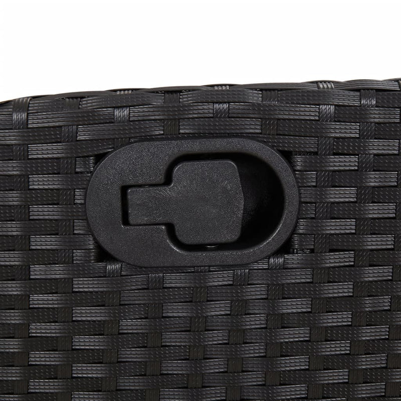 vidaXL fekete polyrattan dönthető kerti szék párnával