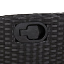 vidaXL 2 db fekete polyrattan dönthető kerti szék párnával