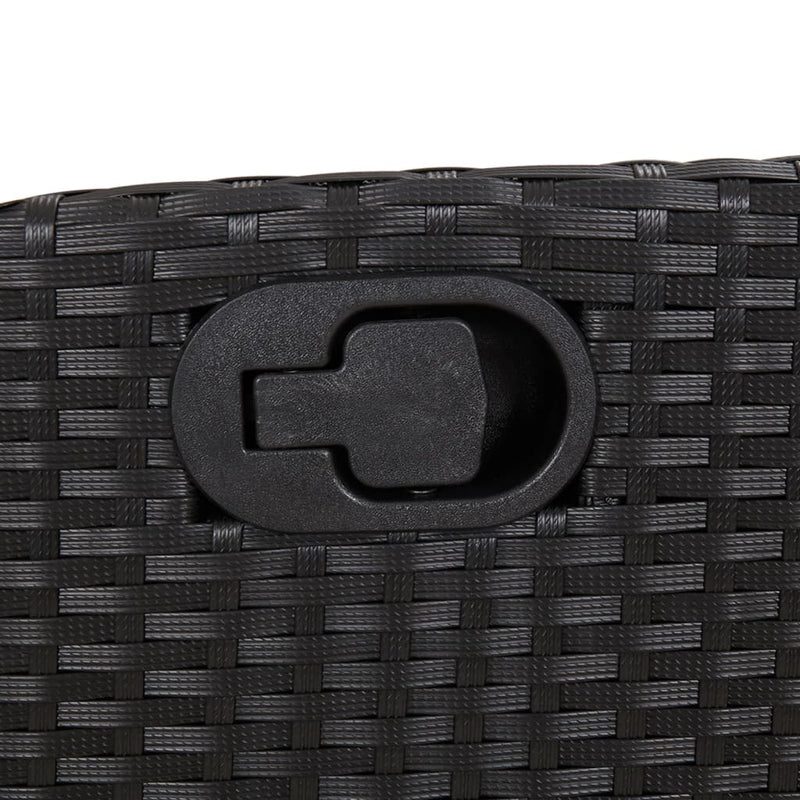 vidaXL 2 db fekete polyrattan dönthető kerti szék párnával