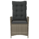 vidaXL 2 db szürke polyrattan dönthető kerti szék párnákkal