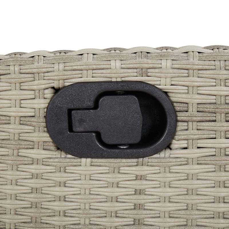 vidaXL 2 db világosszürke polyrattan dönthető kerti szék párnákkal