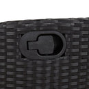 vidaXL fekete polyrattan dönthető kerti szék lábtartóval