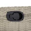 vidaXL világosszürke polyrattan dönthető kerti szék lábtartóval