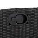 vidaXL 2 db fekete polyrattan dönthető kerti szék lábtartóval