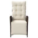 vidaXL 2 db barna polyrattan dönthető kerti szék lábtartóval