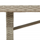 vidaXL szürke polyrattan üveglapos kerti asztal 190x80x74 cm