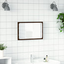 vidaXL barna tölgy szerelt fa LED-es fürdőszobatükör 60 x 8,5 x 38 cm