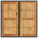 vidaXL fekete polyrattan kerti asztal akácfa lappal 80 x 80 x 75 cm