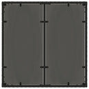 vidaXL fekete polyrattan üveglapos kerti asztal 90 x 90 x 75 cm