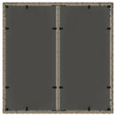 vidaXL szürke polyrattan üveglapos kerti asztal 90 x 90 x 75 cm