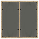 vidaXL bézs polyrattan üveglapos kerti asztal 90 x 90 x 75 cm