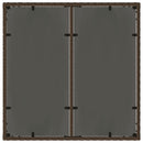 vidaXL barna polyrattan üveglapos kerti asztal 90 x 90 x 75 cm