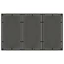 vidaXL fekete polyrattan üveglapos kerti asztal 150 x 90 x 75 cm