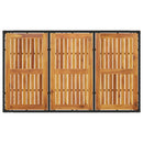 vidaXL fekete polyrattan kerti asztal akácfa lappal 150 x 90 x 75 cm
