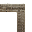 vidaXL szürke polyrattan kerti asztal akácfa lappal 150 x 90 x 75 cm
