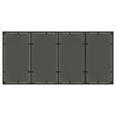 vidaXL fekete polyrattan üveglapos kerti asztal 190 x 90 x 75 cm