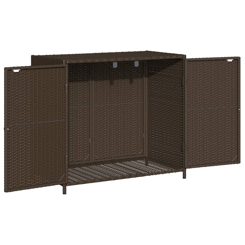 vidaXL barna polyrattan kerti tárolószekrény 83x45x76 cm