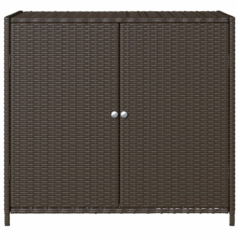 vidaXL barna polyrattan kerti tárolószekrény 83x45x76 cm