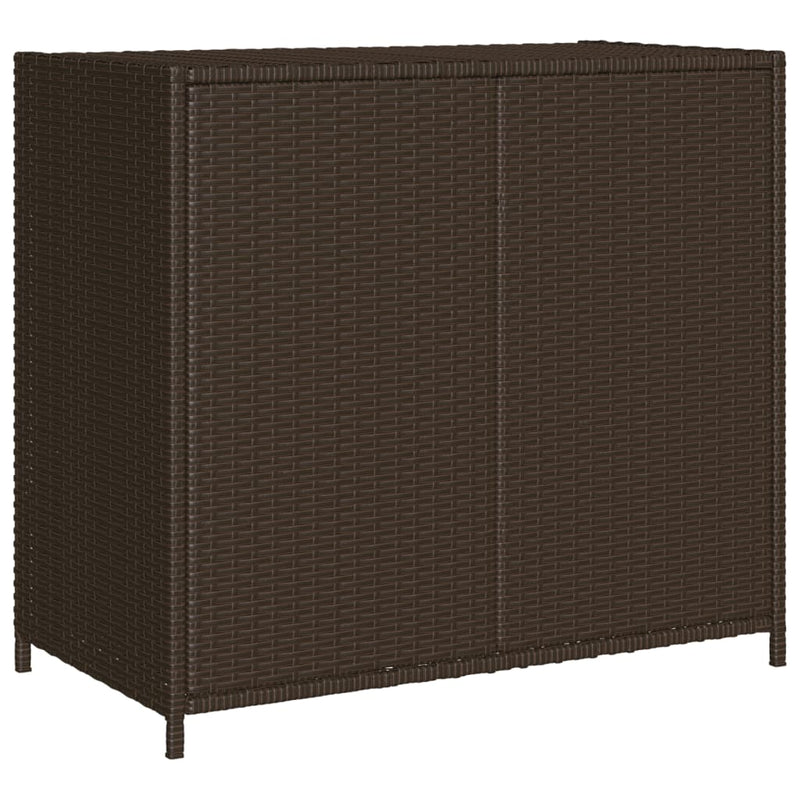 vidaXL barna polyrattan kerti tárolószekrény 83x45x76 cm