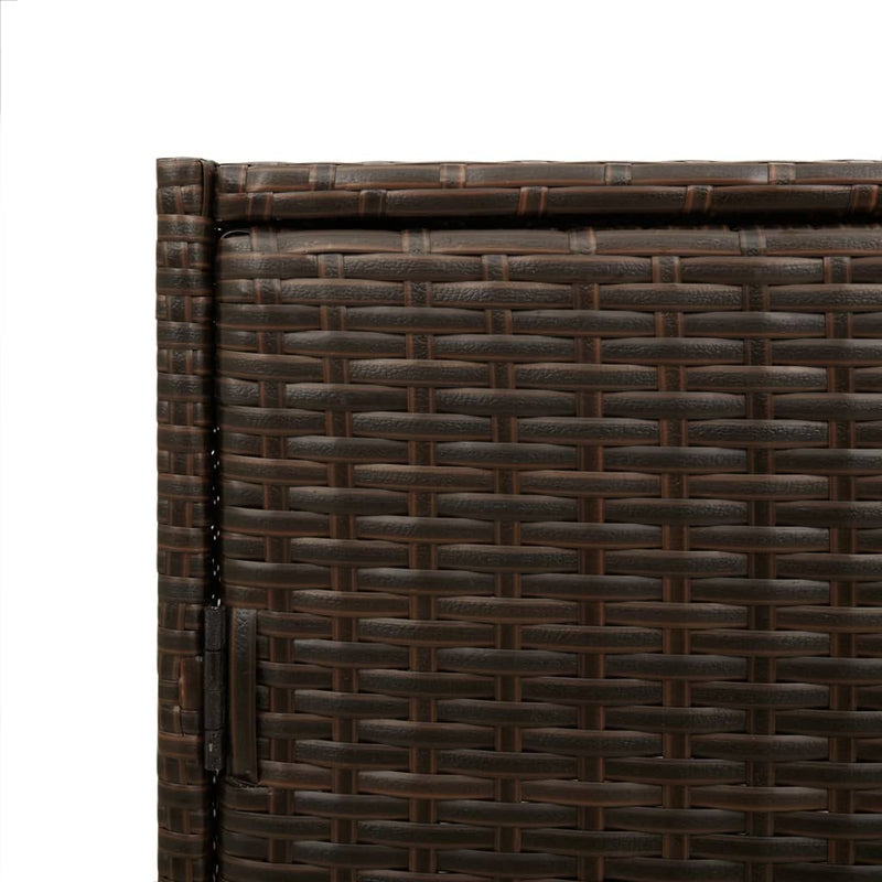 vidaXL barna polyrattan kerti tárolószekrény 83x45x76 cm