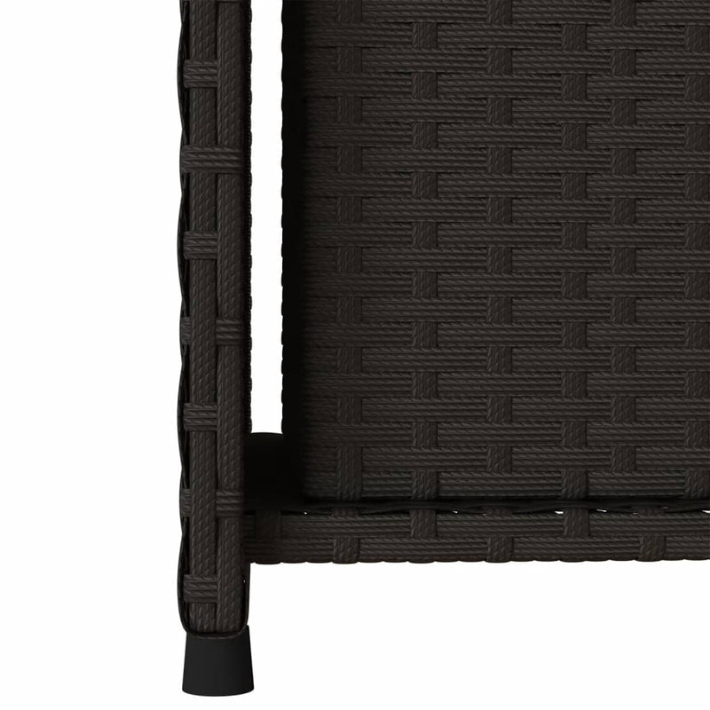 vidaXL fekete polyrattan kerti tárolószekrény 50 x 55 x 115 cm
