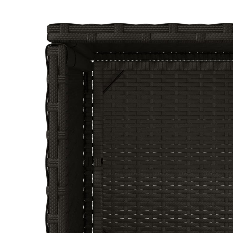 vidaXL fekete polyrattan kerti tárolószekrény 50 x 55 x 115 cm