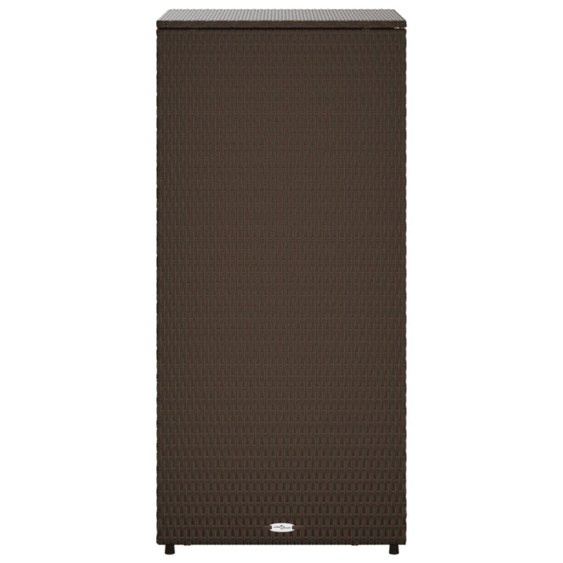 vidaXL barna polyrattan kerti tárolószekrény 50 x 55 x 115 cm