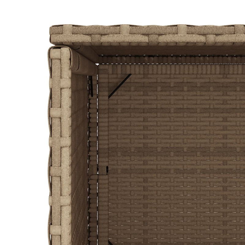 vidaXL bézs polyrattan kerti tárolószekrény 50 x 55 x 115 cm